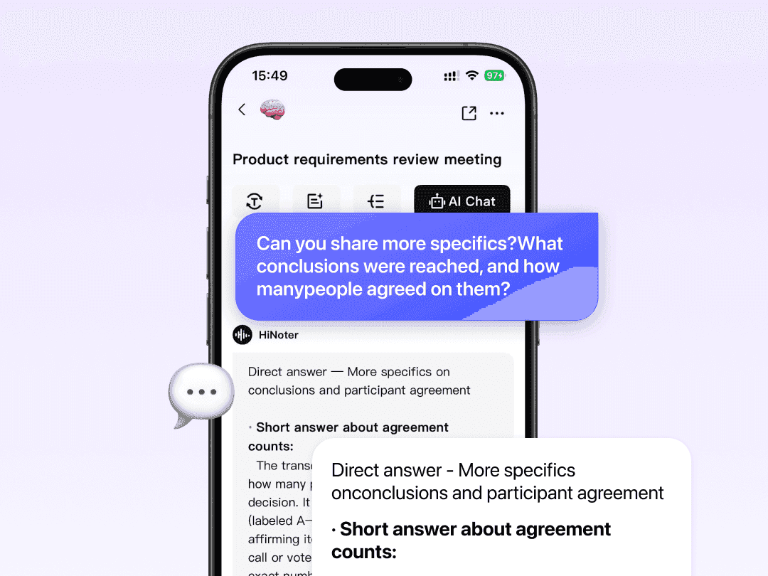 AI answers questions about meeting content