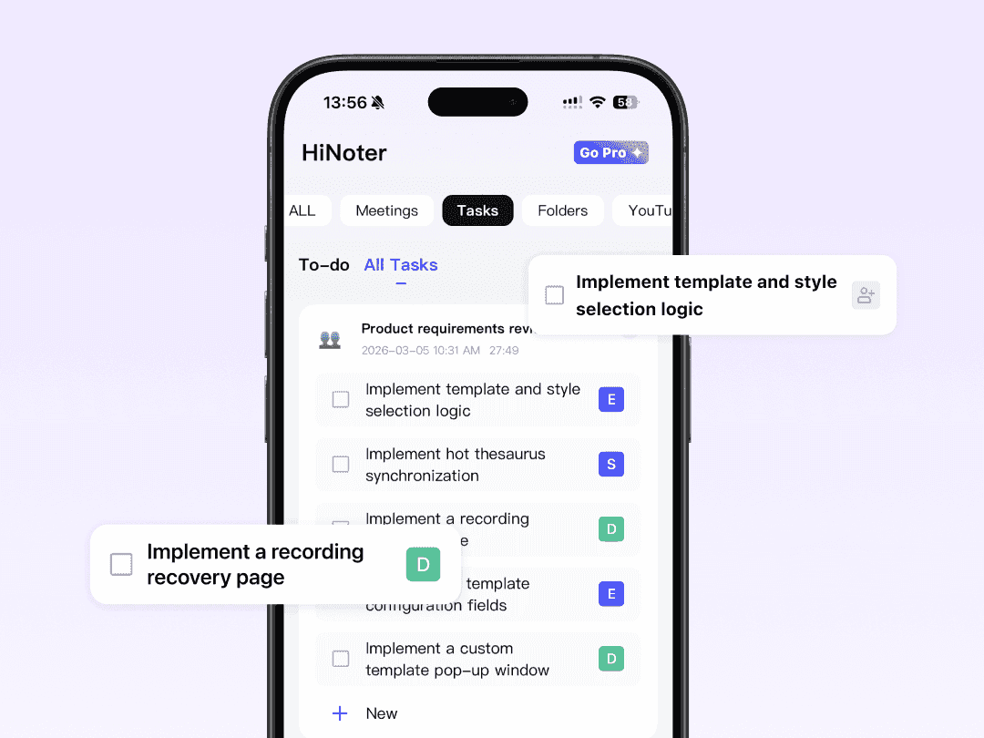 AI-generated summaries and action items