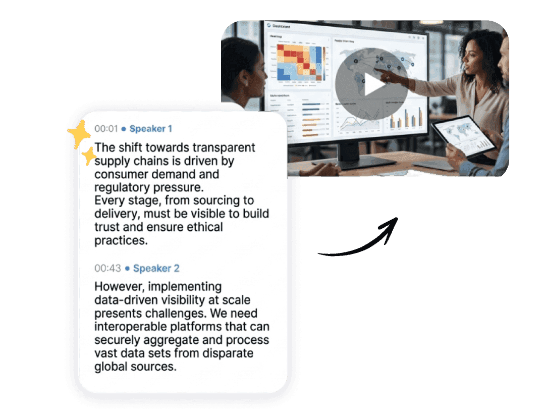 Convert video files to text with AI