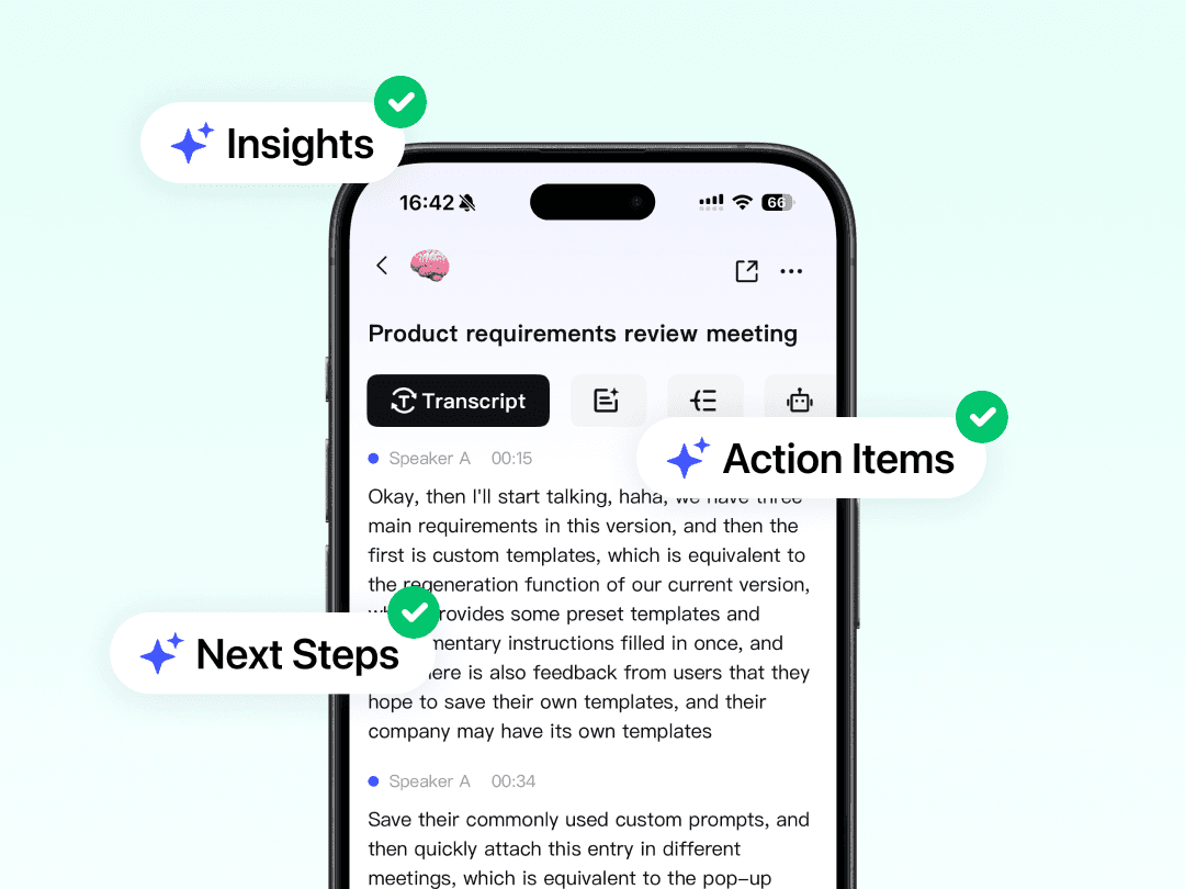 Step 2: AI transcribes and summarizes