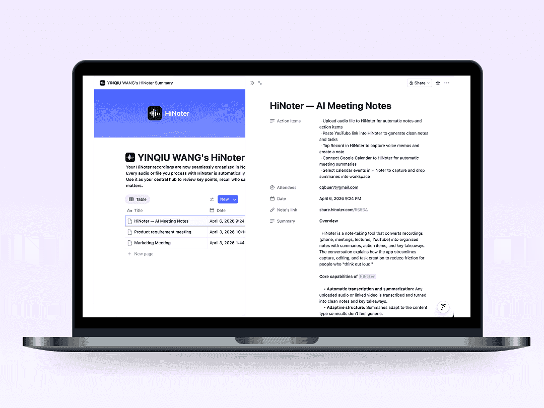 Step 3: Start using HiNoter