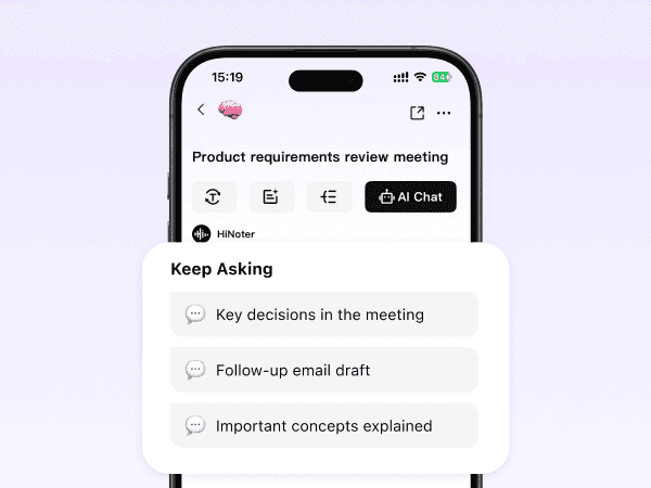 Chat with your meeting notes using AI