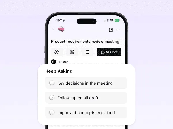 Chat with your meeting notes using AI