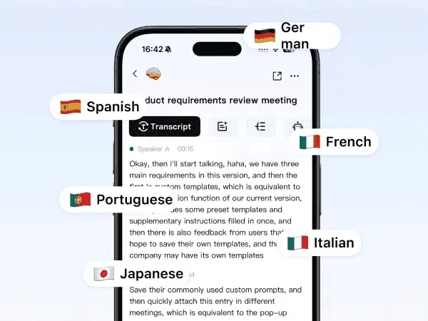 Supports 100+ languages for transcription