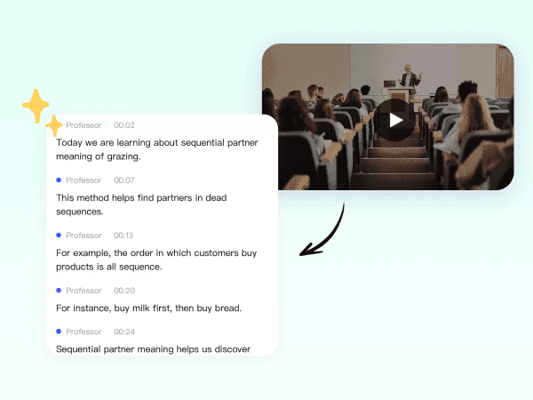 Convert video to text with AI