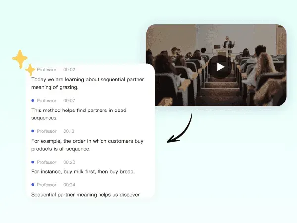 Convert video to text with AI