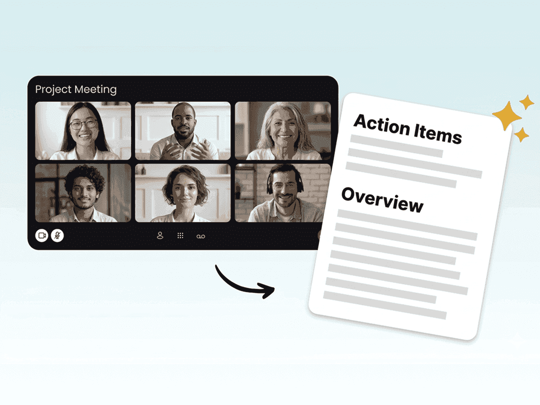 AI meeting summary generated in multiple languages