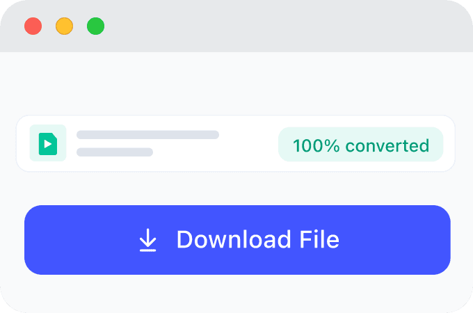 Completed YouTube to MP4 conversion with a download button