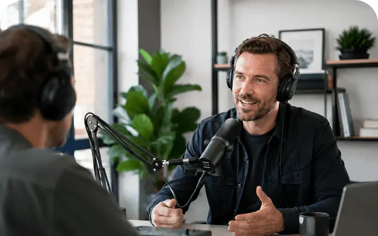 Marketing team reviewing AI-generated webinar video summary notes