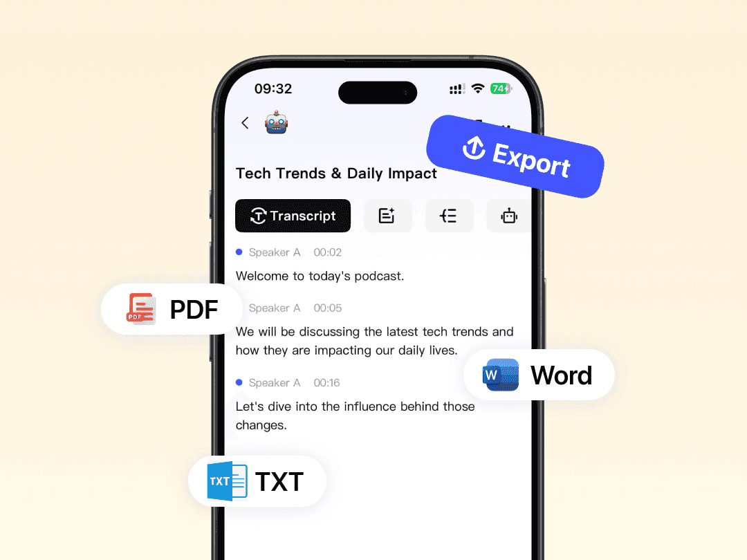 Creator repurposing content from transcripts